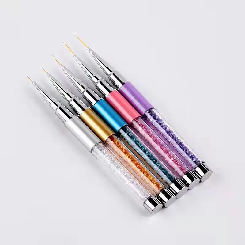 5PCS Nail Art Brush DIY Blumenmuster Nagellack Zeichnung Pinsel Stift Französisch Streifen Linien Malerei Nagels tifte