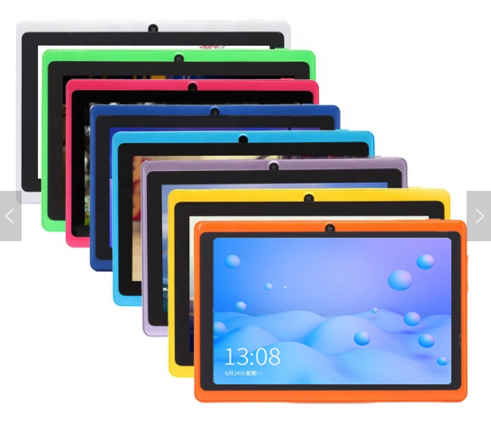 Kids Tablet Android 7"inch Q88 Android8.1 1GB16GB Quad Core Wifi Dual Camera Educational Kids Learning Tablet
