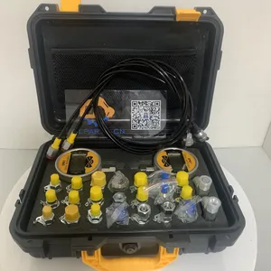Excavator diesel hydraulic hose pressure test kit , 0-60MPa hydraulic diesel pressure test gauge kit