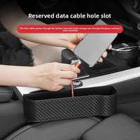 Organisateur de boîte de rangement pour console de voiture avec porte-gobelet latéral Accessoire de remplissage de siège