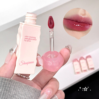 Brillant à lèvres clair et hydratant finition miroir, brillant à lèvres de maquillage blanc et longue durée étudiant fête bouche rouge couleur des lèvres