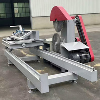 Scie à table coulissante industrielle robuste pour le sciage du bois rond avec double lame pour la production en ligne de scierie