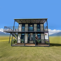 Maison Conteneur Extensible à Double Étages, Modulaire Préfabriquée, Petites Maisons Préfabriquées, Casa Prefabricada Pliable à 2 Niveaux