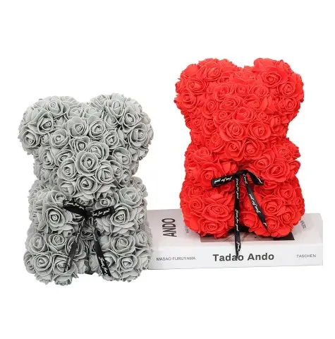 Hot Hand Made Fully Assembled Flower Bear Rose Teddy Bear Valentine Anniversaries Gifts Rose Teddy Bear Best Gift