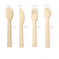 Ensemble de couverts jetables biodégradables en bambou, fabriqués en Chine, cuillères et fourchettes naturelles, écologiques, pour le camping et les fêtes