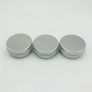 15ml Silver Round Aluminum Tin With Slip Lid Mini Round Lip Balm Storage Container Tin Box