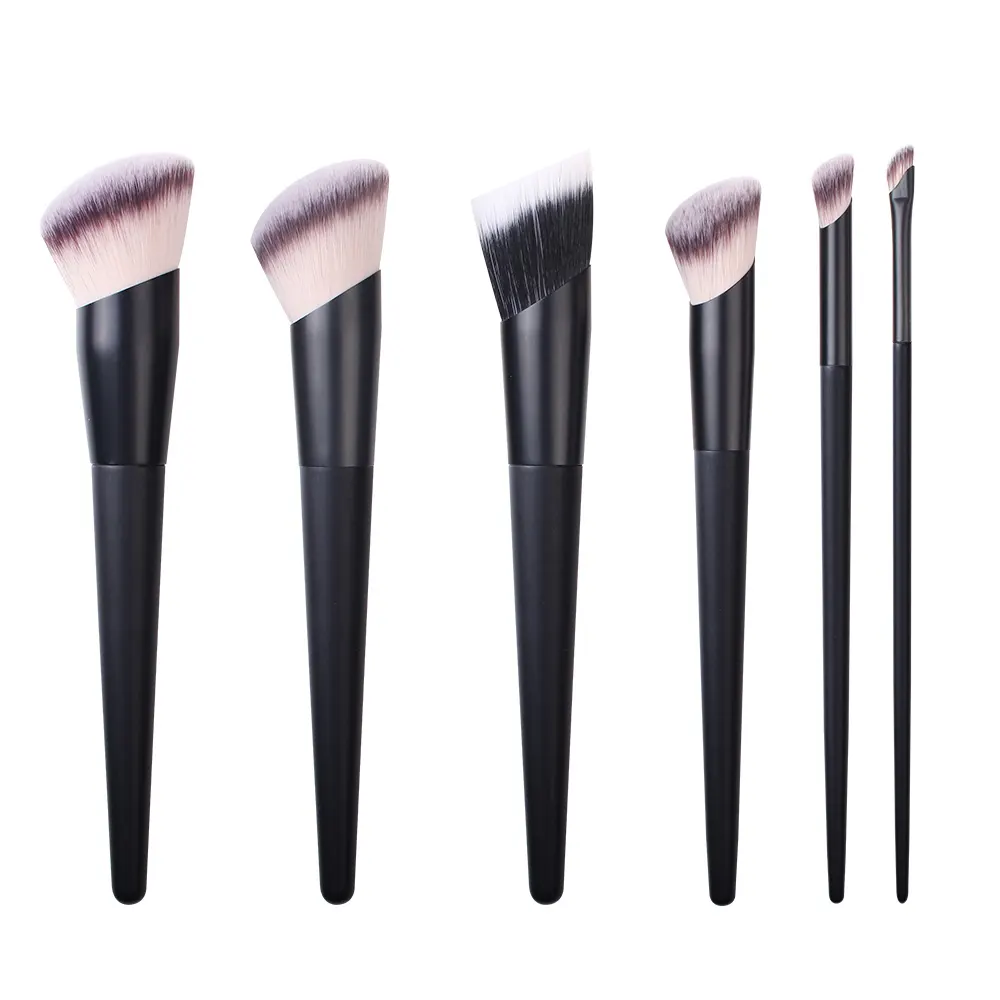 6 Stück Multifunktionale Make-up-Pinsel Cepillo de maquillaje simple de naturales Flache Kontur Pinsel