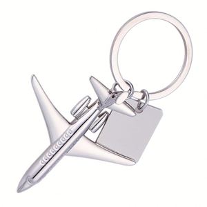 Llavero de Metal con Diseño de Avión de Combate 3D Personalizable de Fábrica, Regalo de Aviación, Grabado Láser, Impresión, Colgante en Blanco - Product Image 4