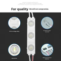 Module de lettres pour boîte publicitaire LED2835 SMD DC 12V 3W 12mm, puce Sanan, support en cuivre, haute luminosité, moulé par injection, 0.3W PD