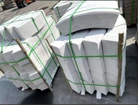 Pavés de bordure de route en granit blanc naturel, finition flammée, design moderne, tailles sur mesure, durables, écologiques, modèle G682