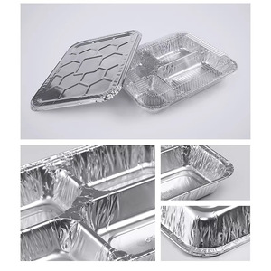 Disposable Aluminum Foil Containers Rectangle With Lid For Catering Takeaway Food Storage - Product Image 5