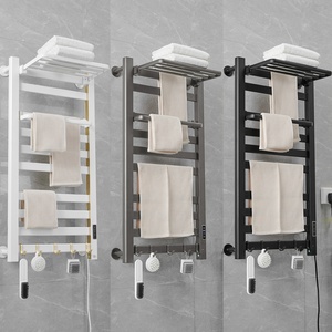 Hot Người Bán Thông Minh Gấp Phòng Tắm Hợp Kim Nhôm Sợi Carbon Khăn Điện Giá Khăn Máy Sấy Điện Nước Nóng Khăn Đường Ray - Product Image 1