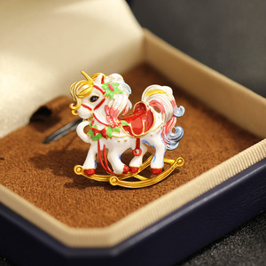 เข็มกลัดรูปม้าสายรุ้งน่ารัก XILIANGFEIZI ของขวัญวันเกิด รุ่นสัตว์นักษัตร รูปสัตว์ศักดิ์สิทธิ์ ขายส่ง - Product Image 3