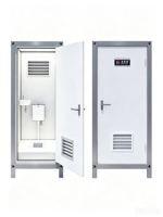 Toilettes portables à structure en acier galvanisé, équipement intérieur complet, emballage en vrac disponible, pour chantier, camping, événements