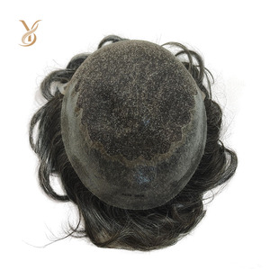 Vendita all'ingrosso parrucchino da 6 pollici capelli neri naturali capelli lisci <span class=keywords><strong>parrucca</strong></span> 100% capelli umani vergini Q6 parrucchino indiano capelli - Product Image 2