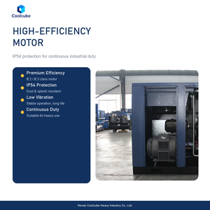 Compresor de Aire de Tornillo de Velocidad Fija Industrial de 7.5kW-250kW, Accionamiento Directo, Bajo Ruido, 3ppm de Contenido de Aceite, Modelo Coolcube CCALS CE - Product Image 4