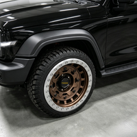Jante tout-terrain Fanxin à rayons crantés True Beadlock 16 17 18 pouces Bronze Machined Ring 5x127 6x139.7 pour GMC Sierra Ford F150