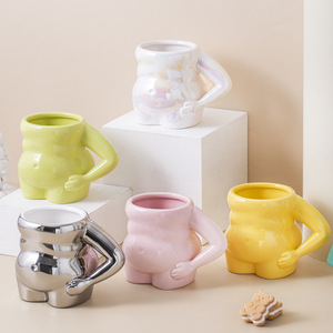 <span class=keywords><strong>Tazas</strong></span> Creativas de Cerámica con Personalidad, Extrañas y <span class=keywords><strong>Divertidas</strong></span>, con Forma de Barriga Grande, <span class=keywords><strong>para</strong></span> Regalo de Amigos - Product Image 1