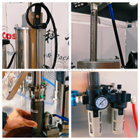 Machine de remplissage et de scellage pneumatique semi-automatique 3 en 1 pour aérosols binaires BOV, liquides et gaz, pour sprays chimiques et cosmétiques