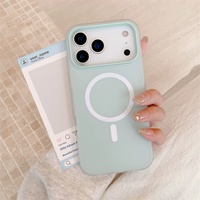Coques de téléphone magnétiques 2-en-1 colorées mates personnalisées pour iPhone 17 Pro Max, Air 16, 15, 14 – Étuis magnétiques en TPU et PC pour filles