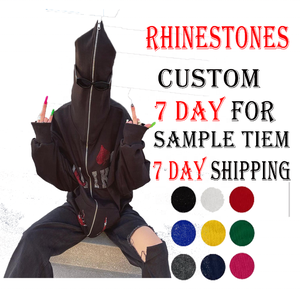 Sudaderas con cremallera personalizadas Sudaderas con <span class=keywords><strong>capucha</strong></span> de muestra Zip up para adolescentes Sudaderas con cremallera completa Rhinestone Mujer Gráfico - Product Image 1