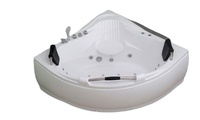 Baignoire moderne à double hydromassage pour jacuzzi spa, acrylique, hydromassage, avec fibre de verre, pour villas, installation en coin