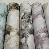 Papier peint vinyle PVC moderne KingMair, imperméable et résistant à l'humidité, motif marbre, pour chambre à coucher, salon, bureau, atelier
