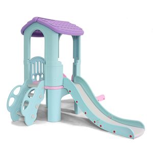 Ensemble de terrain de jeu en plastique pour enfants, modèle 2025, comprenant balançoires et modules de <span class=keywords><strong>toboggan</strong></span> pour les zones de loisirs pour enfants - Product Image 3