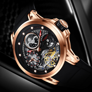 Reloj Mecánico Automático de Lujo HANBORO para Hombre, Esfera con Fase Lunar, Correa de Silicona, Reloj de Pulsera Elegante para Negocios - Product Image 2