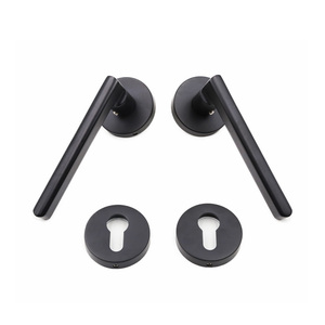 Gagang Pintu Tuas Modern Warna Hitam untuk Rumah, Grosir Pabrik, Penjualan Laris, Profil EU, Kunci Pintu Keamanan, Pemasangan Mudah - Product Image 3