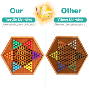 12.6 ''<span class=keywords><strong>dama</strong></span> cinese in legno con cassetto-<span class=keywords><strong>gioco</strong></span> da tavolo tradizionale con Set <span class=keywords><strong>di</strong></span> marmi acrilici colorati da 16mm - Product Image 5