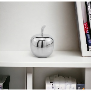 HMS 6 \ "di lusso argento lucidante in alluminio Apple scultura elegante oggetto decorativo per la decorazione del soggiorno - Product Image 6