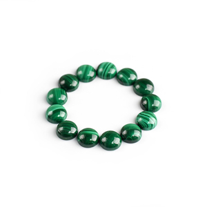 Cabochon Rotondo in <span class=keywords><strong>Malachite</strong></span> Naturale su Misura, Fornitore di Gemme Verdi per Creazione di Gioielli, Cabochon in Pietra Naturale - Product Image 2