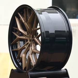 Cerchio in Lega Forgiato Multi-Raggio di Lusso in Bronzo e Nero Concavo per Auto di Lusso e Coupé ad Alte Prestazioni - Product Image 2