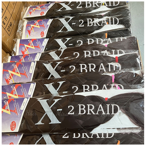 Vente en gros pour revendeurs : Cheveux synthétiques pré-étirés 2X, 48 pouces, 180g, Afro Yaki Jumbo, pour <span class=keywords><strong>tresses</strong></span> faciles, extensions <span class=keywords><strong>de</strong></span> <span class=keywords><strong>tresses</strong></span> en boîte pour femmes - Product Image 2