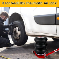 Cric pneumatique à triple sac 3 tonnes/6600 lb pour voiture, véhicule, SUV