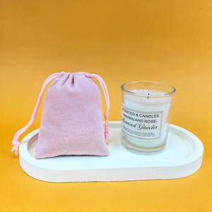 Sacs cadeaux en velours personnalisés à cordon coulissant, vente en gros, sacs anti-poussière pour bijoux, emballage avec logo personnalisé, adaptés à toutes les tailles de colliers - Product Image 4