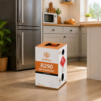 Gaz réfrigérant AmbCoya 5 kg, pureté 99,9 %, 0 ODP, R290, faible GWP, gaz de refroidissement pour congélateur avec service personnalisé en acier inoxydable