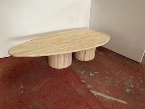 Nueva mesa auxiliar de pedestal redondo de mármol Crema <span class=keywords><strong>Marfil</strong></span> natural Mesa de mármol Crema <span class=keywords><strong>Marfil</strong></span> beige - Product Image 5