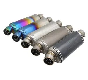 Universal 38-51MM Motorcycle Exhaust Muffler Pipe 3 Size Stainless Steel GP Scooter Motorbike Pipe R1 R3 R6 Factory Muffler