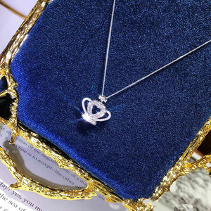 Collana con Ciondolo a Forma di Cuore e Corona per Donne, Elegante Regalo per le Feste, Accessorio di Moda - Product Image 6