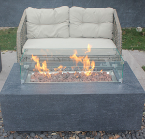 Mesa de Fogata de Estilo Europeo para Patio, Muebles de Exterior, Fogata de Concreto con Quemador de Leña o Gas - Product Image 1