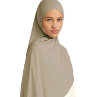 NOUVEAU Hijab en jersey liquide uni, extensible, de qualité supérieure, doux, avec des coutures soignées, non transparent, respirant et subtil.