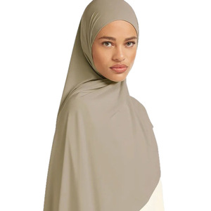 New lỏng Jersey hijab rắn co giãn Jersey cao cấp mềm gọn gàng khâu không trong suốt với một tinh tế thoáng khí Jersey hijab - Product Image 5