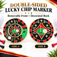 Marqueur de balle de golf magnétique de nouvelle conception avec marqueur central amovible de 25 mm pour les cadeaux de tournoi de golf