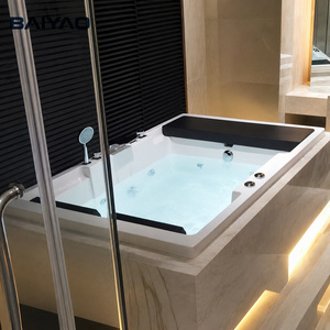 <span class=keywords><strong>Baignoire</strong></span> Jacuzzi à Hydrothérapie en Acrylique pour Deux Personnes, Intégrée au Mur, pour Salle de Bain - Product Image 3