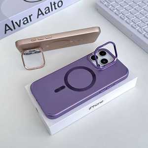 Custodia per telefono di lusso opaca magnetica rigida in PC liquido per <span class=keywords><strong>iPhone</strong></span> <span class=keywords><strong>12</strong></span> 13 14 15 16 Pro Max con protezione per obiettivo e paraurti - per <span class=keywords><strong>iPhone</strong></span> 17 - Product Image 2