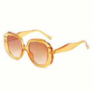 Novedad 2022, Gafas de Sol Redondas Vintage de Moda para Mujer, Gafas de Sol Cuadradas de Color Caramelo - Product Image 6