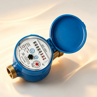 Compteur d'eau à jet unique à roue à aubes DN15, corps en laiton, pour l'enregistrement de la consommation d'eau civile
