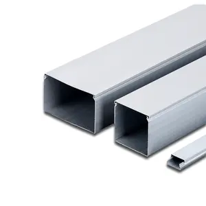 40*30 mm Aluminum Trunking For Power Cords Lines, Cable Aluminum Square Hollow Trunking Tubing